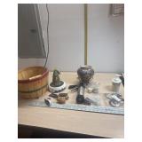 Basket, new lighted table top Christmas tree