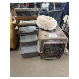 Dog stairs, kennel and bed