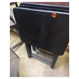 6 folding wood TV trays