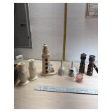 Pine Cone Candle Holders, light House, Bells with