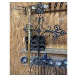 Metal cross and 2 canes