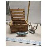 Wood box and bone collector decor