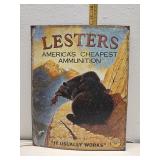 Lesters tin sign