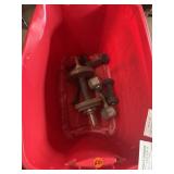 Tote of weights- dumbbells