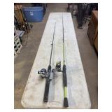 Zebco and Crappie Thunder fishing poles