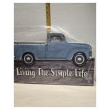Simple life tin sign