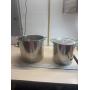 2 stainless steel stock pots 1 with lid
