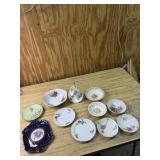 Vintage serving pieces, sandwich plates, berry