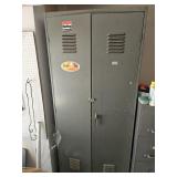 36"ï¿½24"ï¿½84" metal  locker and contents