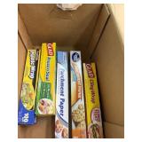 Plastic wrap, press  and seal, parchment, cling