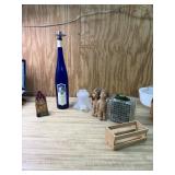 Stain glass match holder, candle holder, light