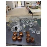 Leather longhorn glass holders, jars , cake