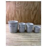 4 pc  Longaberger Pottery Woven Traditions - Salt