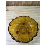 Vintage 11ï¿½ Sunflower Bowl with feet