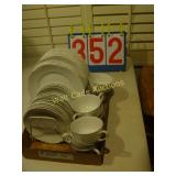 Bavaria German Fine China All White - 35 Pieces