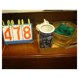 Pig Jar, Glass Bowl, Blue and White Vase - Mixed