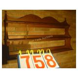 Wooden China Antique Shelf - 3 Shelf - With Spoon