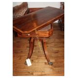 Claw Foot Hideaway Game Table on Casters - 28"