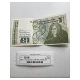 1981 1 Pound Note CENTRAL BANK OF IRELAND UNCIRCUp