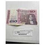 1980 10 Pound Note CENTRAL BANK OF IRELAND: 10 POE