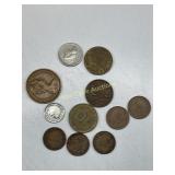 Foreign Coins - Lot of 11 Mixed Countries