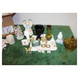 Home Décor Lot - Figurines, Trinkets As Shown