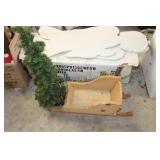 Christmas lot - Sleigh Approx.,25"  Wooden Angels