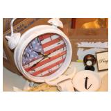 Home Décor Mix Lot - Clock, Business Card Holder,