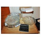 Serving Ware - American Cut Glass, Vase, Platter,