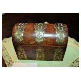 Wooden Box with Copper Accents 9x7