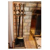 Fireplace Set - Brass 34" Tall