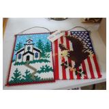 Beaded Wall Hanging lot of 2 - 14" Long