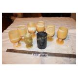 Marble lot - Wine Glasses Vintage lot of 6 Small