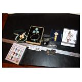 Jewerly Mixed Lot - Watches, Pins, Cross Pendants