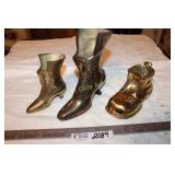 Home Décor Brass Shoes lot of 3