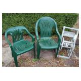 Hose Reel By Hosemobile And 2 Lawn Chairs