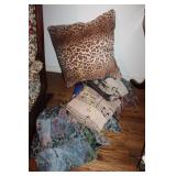 Throw Blankets and Larger Leopard Print Pillow