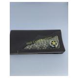 Leather Wallet With Alligator - Brown - Measures