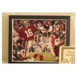 Joe Montana Signed Photo 8x10 Certificate Of