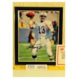 Dan Marino Signed Photo 8x10 Certificate Of