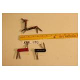 Knifes Lot Of 3 Mini Swiss Army Knifes And