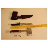 Hatchet And Skinner Pair With Sheath