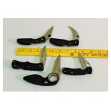 Knifes Lot Of 5 Folding - Gurber,Cuttin Horse,