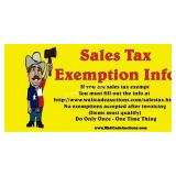 Sales Tax Information - How to Send us Exemption