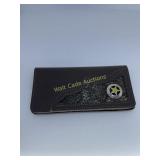 Leather Wallet With Rattlesnake - Brown - Measures