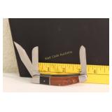 Knife 3 1/2" Long Wooden 3 Blade Pocket Knife