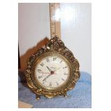 Clock Style built Gold Gilt Electric Alarm Clock