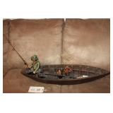 Home Décor Fisherman in Boat with Dog 29