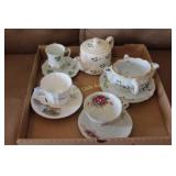 Tea Cups and Saucers lot of 4 With Tea Pot -