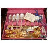 Silverware in Wooden Case Roger Silverplate
